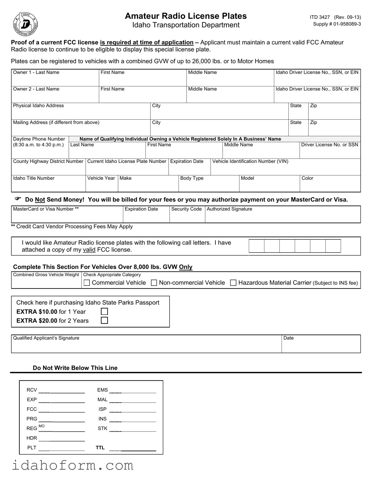 Fillable Itd 3427 Template