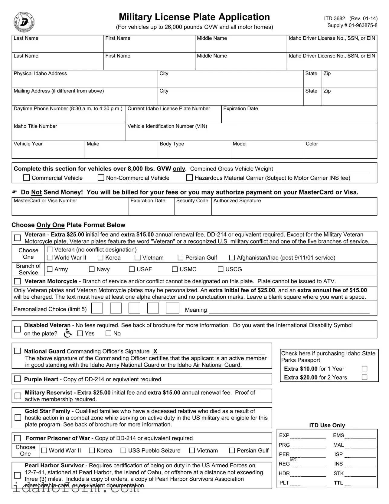 Fillable Itd 3682 Template