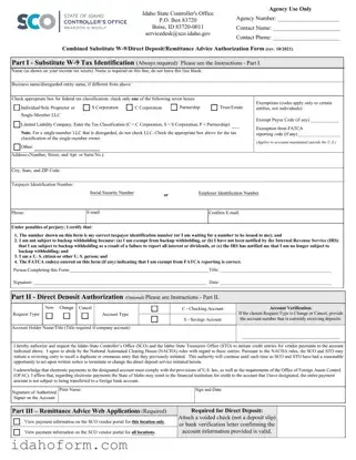 Fillable Idaho W 9 Template